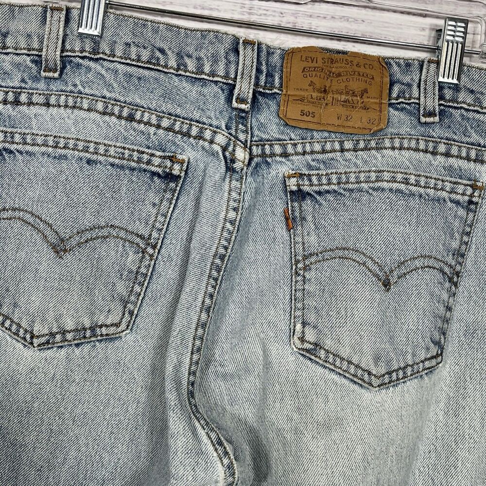 Vtg 90’s Levi’s 505 Orange Tab Mens 32x32 (30x32 Actual) USA Distressed Straight